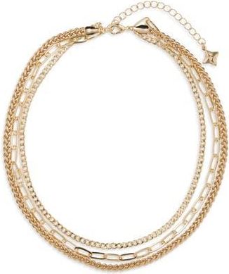 Panacea Layered Chain Necklace in Gold at Nordstrom Rack, Size One Size Oz