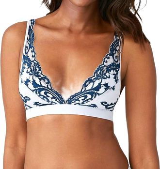 Wacoal Womens Retro Chic Full Figure Underwire Bra In Arctic Ice/titan