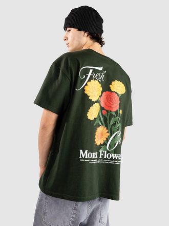 Monet Skateboards Floral Type Wrap Camiseta verde