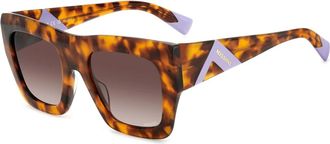 Missoni Vierkante Zonnebril - Dames - Zonnebrillen - Bruin - 52 MM - Accessoires