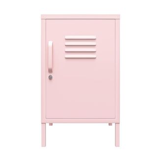 Novogratz Mesa auxiliar con 1 puerta en metal rosa