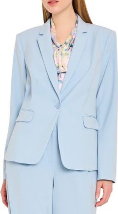 Tahari by ASL One-Button Blazer in Ice Blue at Nordstrom, Size 16