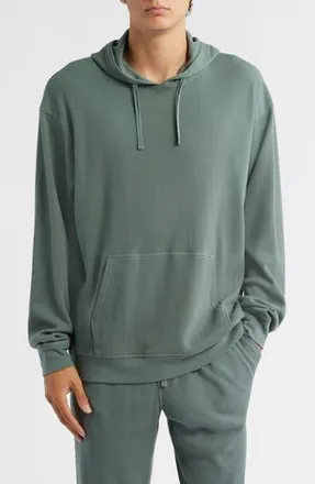 Nordstrom Cotton Blend Thermal Hoodie in Green Balsam at Nordstrom Rack, Size Large