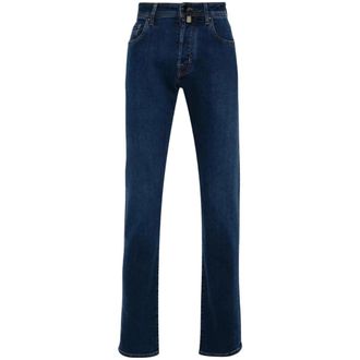 Jacob Cohen Bard Slim-Fit Jeans - Heren - Jeans - Blauw - Maat: W34 Zijde