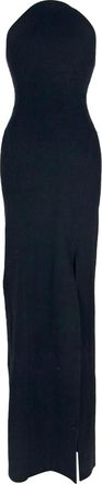 Galvan London Cutout Ribbed-Knit Maxi Dress in Black Viscose