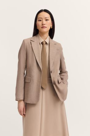 Bugatti Damen Blazer met fijn visgraatmotief