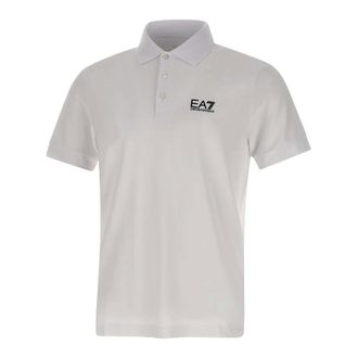 Emporio Armani Polo Shirts, male, White, Size: 2XL White Polo Shirt with Logo