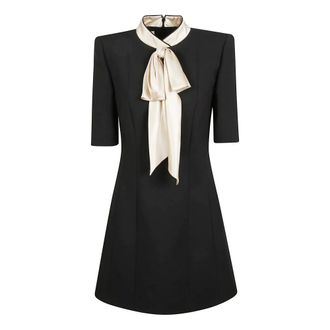 Valentino Garavani Dames, Jurken, Zwart, Maat: S Zijde