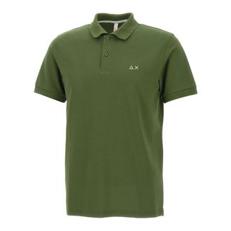 Sun 68 Polo Shirts, male, Green, Size: 2XL Cotton Piqu&eacute; Polo Shirt