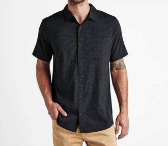 Roark Bless Up Short Sleeve Button Down Shirt In Black