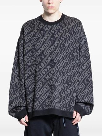 MASTERMIND WORLD logo-print sweatshirt - men - Cotton - L - Black