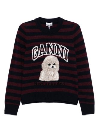 Ganni Poodle Wool Crewneck Sweater