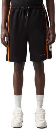 Reiss x McLaren Ride Side Stripe Drawstring Shorts in Black at Nordstrom Rack, Size X-Small