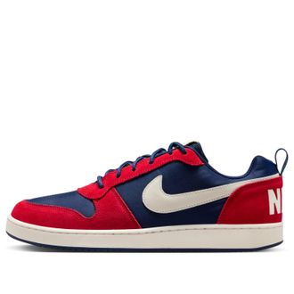 Nike Court Borough Low Premium Midnight Navy Sail University Red 844881-401