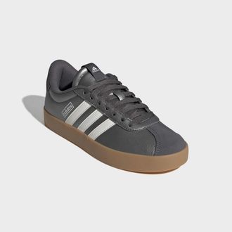 adidas Sneaker ADIDAS SPORTSWEAR VL COURT 3.0, Damen, Gr. 38,5, iron metallic, core wei&szlig;, grau five, Leder, Synthetik, Schuhe Sneaker, inspiriert vom Design 