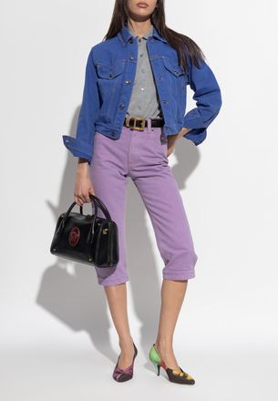 Versace Denim Jacket, Womens, Blue