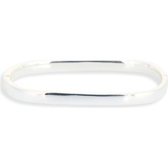 Nordstrom Rack Demi Fine Oval Bangle Bracelet in Silver at Nordstrom Rack