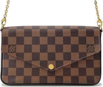 Louis Vuitton Damier Damier Canvas Ebene Red Color Pochette (Pre-Owned)