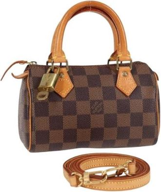 Louis Vuitton Tweedehands Canvas handtassen - Dames - Vintage Handtas - Bruin - ONE Size - Leer - Vintage