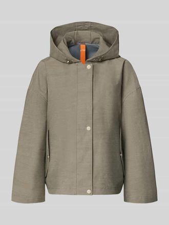 G-Lab Regular Fit Jacke mit Kapuze Modell Elle in Taupe, Gr&ouml;&szlig;e L