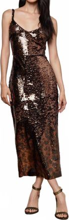 L'agence Noella Sequin Dress In Leopard