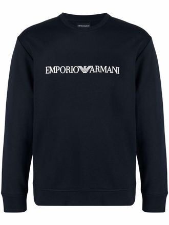 Emporio Armani Cotton Blend Crewneck Sweatshirt