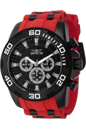 Invicta Pro Diver - SCUBA 44546 Heren Horloge - Quartz Uurwerk - Roestvrij Staal met zwarte Wijzerplaat - 50mm