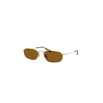 Ray-Ban Irregular Zonnebril - Heren - Zonnebrillen - Geel - 57 MM - Accessoires