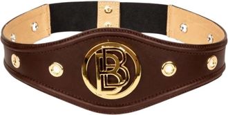 BABYLON Leather Logo Belt - Dames - Riemen - Bruin - 2XS - Leer - Accessoires