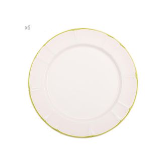 Arcucci Set of 6 fruit plates Provence green wire