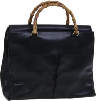 Gucci Tweedehands leren handtassen - Dames - Vintage Handtas - Zwart - ONE Size - Leer - Vintage