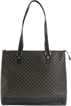 Celine Pre-owned Tote Bags, female, Brown, Size: ONE SIZE Pre-owned Vintage Macadam PVC Tote Bag