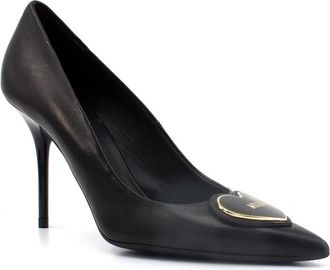 Love Moschino D&eacute;coll&eacute;te - Dames - Pumps - Zwart - 35 EU - Leer - Schoenen