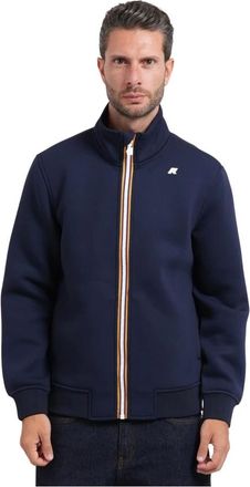 K-Way Hoodies & sweatvesten, Heren, Blauw, 2Xl, Polyester, Finn Spacer Sweatshirt
