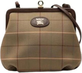 Burberry Borsa a tracolla Pre-owned in tela - - Pre-owned - Donna - Marrone - ONE SIZE