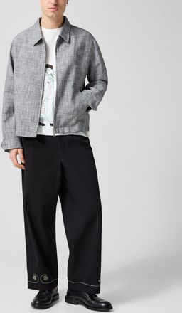 Bode Mens Lucky Draw clover embroidery twill pant