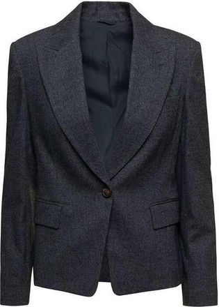 Brunello Cucinelli Dark Grey Tailored Blazer, Brand Size 46 (US Size 12)