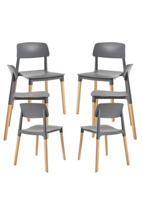 Regalos Miguel Regalos Miguel - Packs Sillas Comedor - Pack 6 Sillas Estin - Gris Oscuro