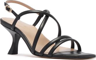 FRANKiE4 Giselle Ankle Strap Slide Sandal in Black at Nordstrom, Size 7.5