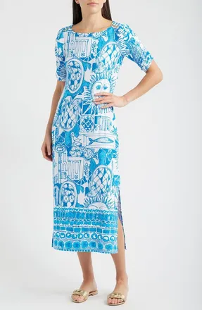 Lilly Pulitzer Zarah UPF 50+ Midi Dress in Resort White at Nordstrom, Size Xx-Small