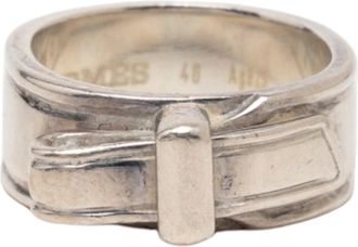Herm&egrave;s Silver Silver 925 Band Ring (Pre-Owned)