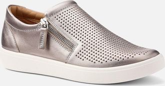 Hotter Womens Daisy Womens Slip On Trainers - Silver - Size: 6.5