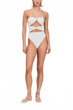 Devon Windsor Isla One-Piece Swimsuit In Porcelain