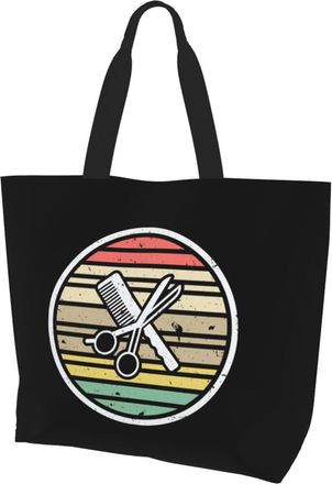 AOOEDM Sunset Hair Stylist Hairdresser Ladies Canvas Tote Reusable Shopping Bag