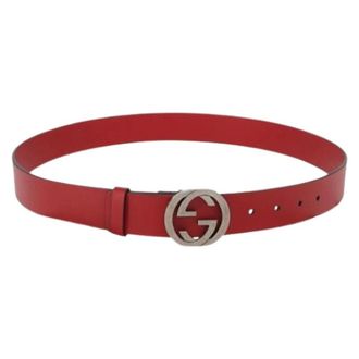 Gucci Pre-owned Belts, female, Red, Size: ONE SIZE Pre-owned Vintage Leather Belt