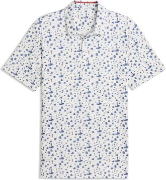 Puma Polo da golf MATTR Lighthouse da uomo, Abbigliamento, Bianco, XXL