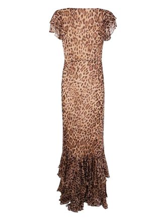 Rixo Ordinia Dress Mila Leopard Brown