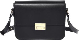 Baldinini Zwarte leren crossbody tas - Dames - Schoudertassen - Zwart - ONE Size - Leer - Tassen