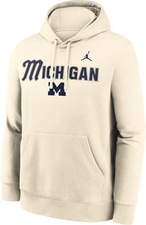 Nike Michigan Primetime Club Nike Mens College Pullover Hoodie in Brown | NKDK15AMWN-HJR
