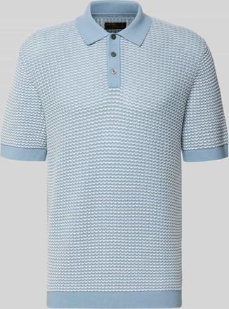 Jack & Jones Regular Fit Poloshirt in Strick-Optik Modell Kingsley in Hellblau, Gr&ouml;&szlig;e XXL